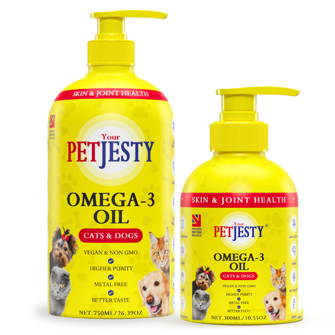 PetJesty Premium: Vegan Omega 3, 6 & 9 Algae Oil for Cats and Dogs